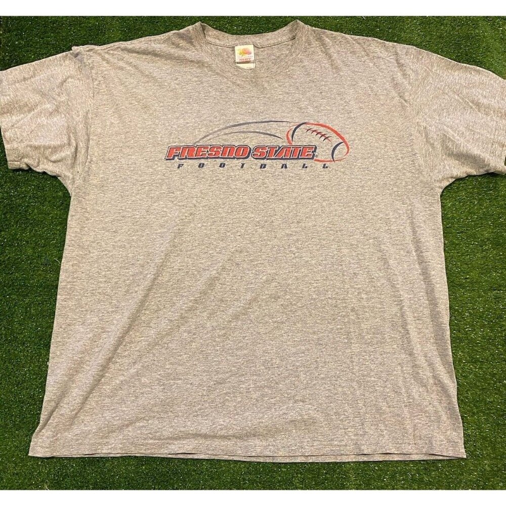 Vintage Fresno State Bulldogs shirt mens extra large football gray Y2K FSU J